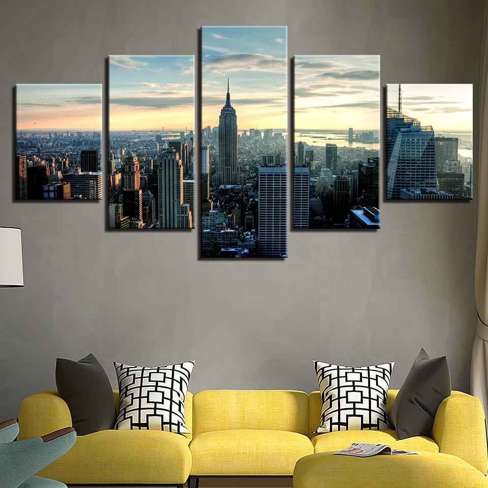 Skyline fra New York City – lerretsbilde