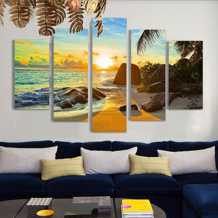 Coconut Tree Reef - Lerret Veggkunst Maleri | Skanto