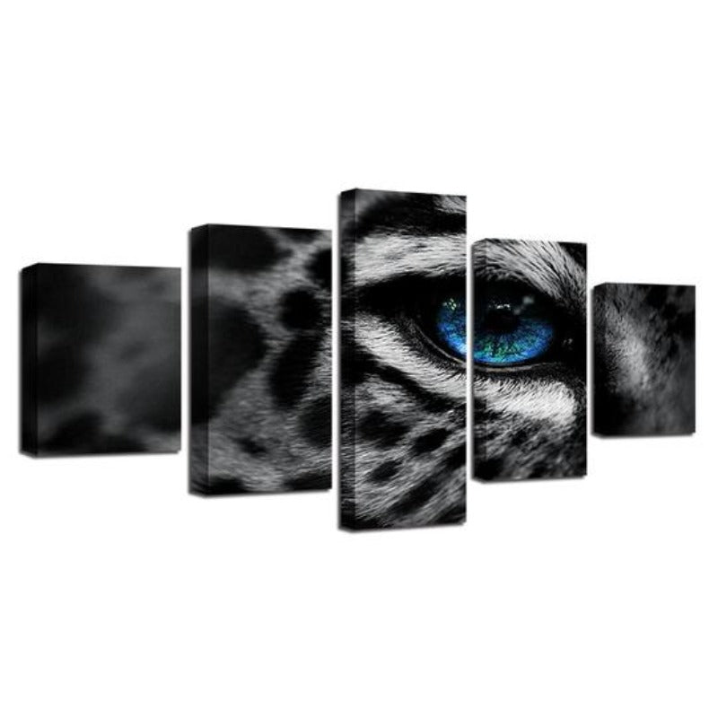 Leopard Blauøyede - Lerret Veggkunst Maleri