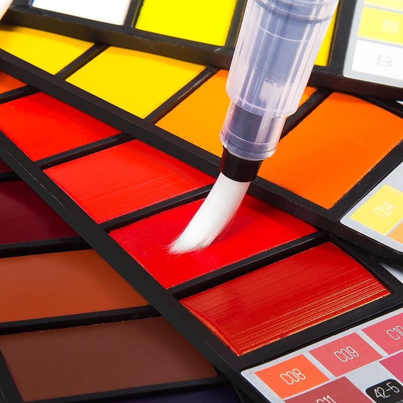 Vannfarge sett med vannpensel og pigment | Skanto