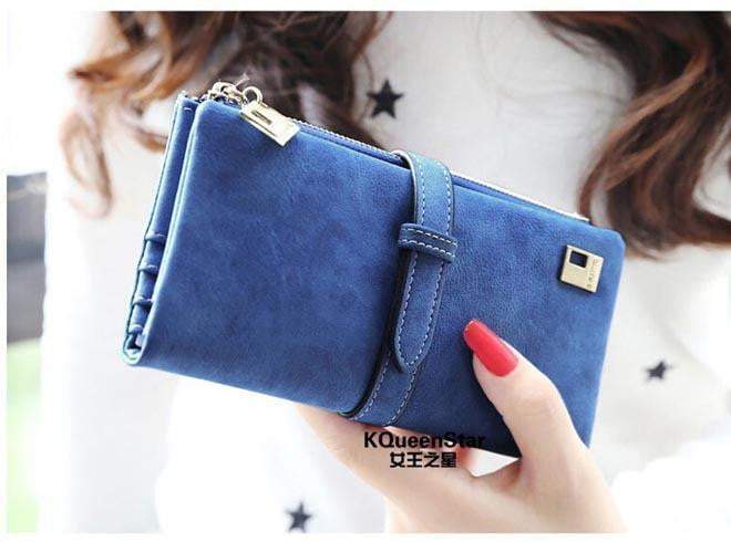 Skanto | Nye vintermote trender Pumping Frosted Multi-kort posisjon to-fold lommebok