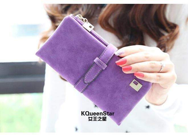 Skanto | Nye vintermote trender Pumping Frosted Multi-kort posisjon to-fold lommebok