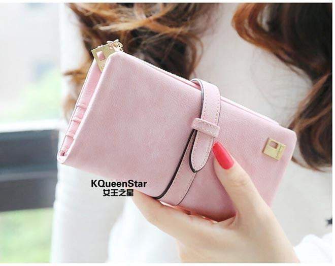 Skanto | Nye vintermote trender Pumping Frosted Multi-kort posisjon to-fold lommebok