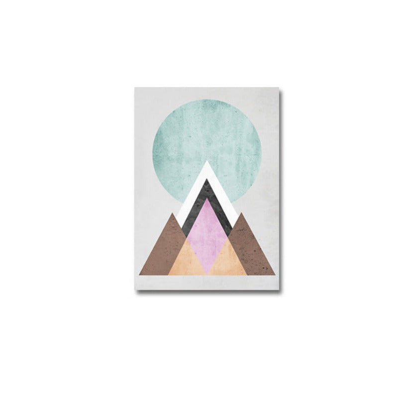 Abstract Geometric Wall Art Prints Vintage Poster - Canvas Wall Art Painting | Skanto