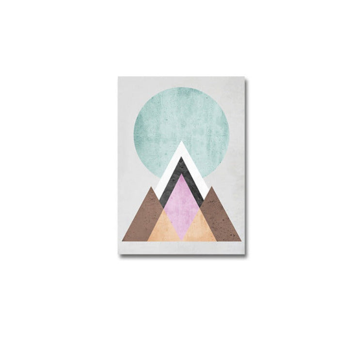 Abstract Geometric Wall Art Prints Vintage Poster - Canvas Wall Art Painting | Skanto