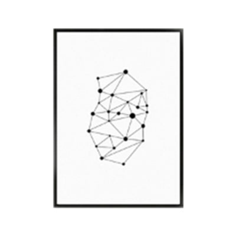 Kjærlighet til geometri - Lerrets veggkunst maleri