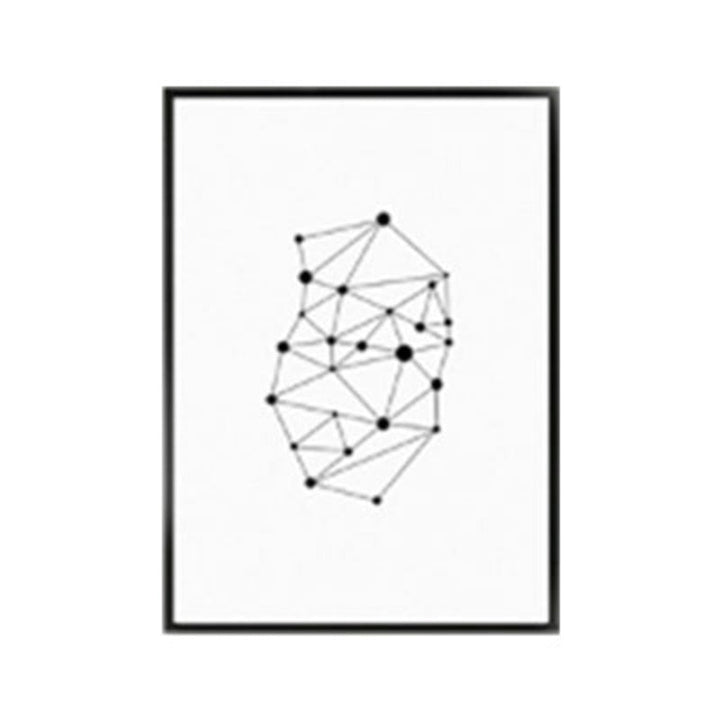 Kjærlighet til geometri - Lerrets veggkunst maleri