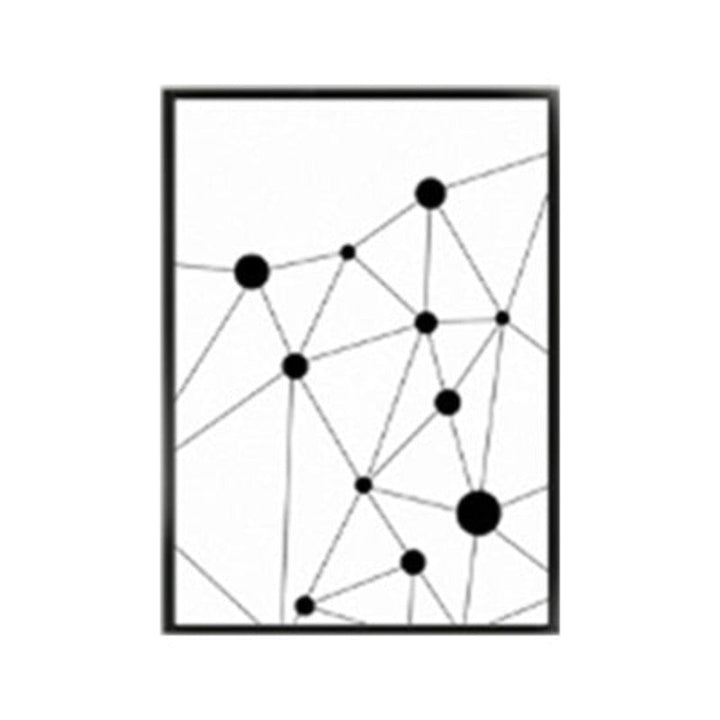 Kjærlighet til geometri - Lerrets veggkunst maleri