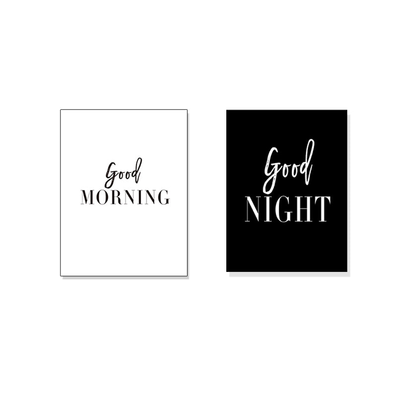 God morgen God natt - Lerret veggkunst maleri