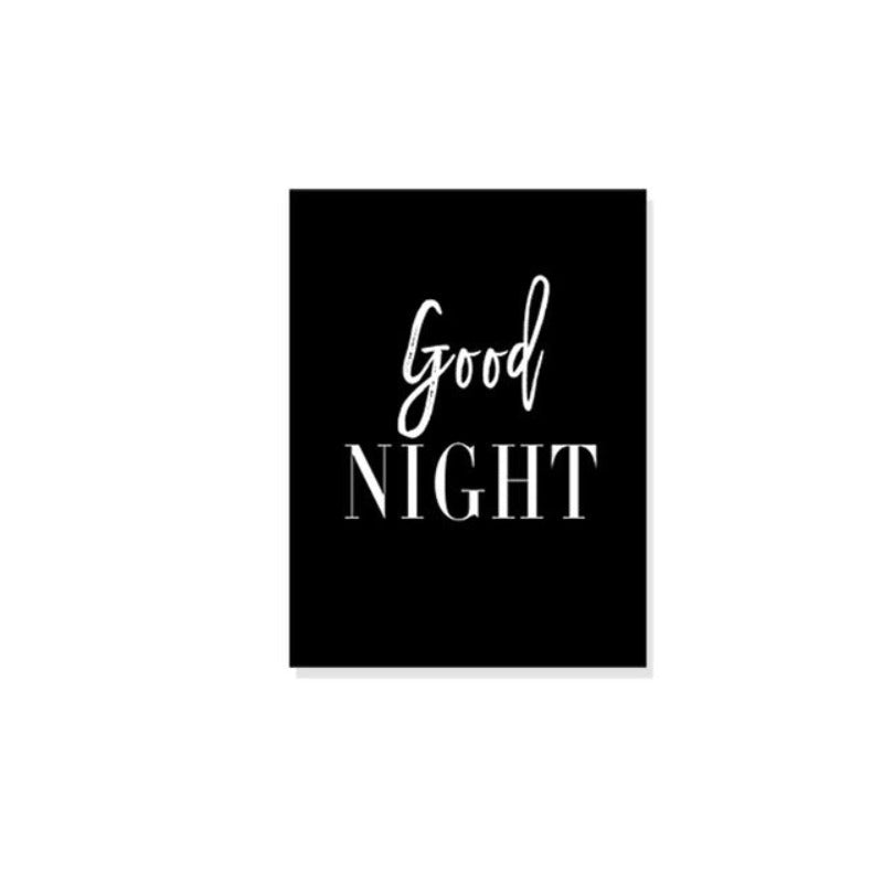 God morgen God natt - Lerret veggkunst maleri