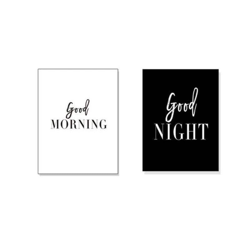 God morgen God natt - Lerret veggkunst maleri