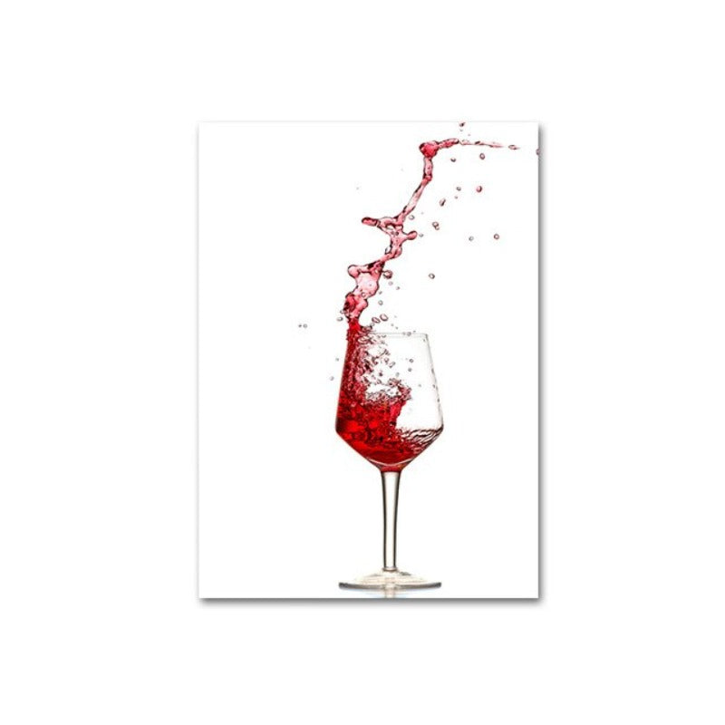 Men først vin Rødvin - Lerret Veggkunst Maleri | Skanto