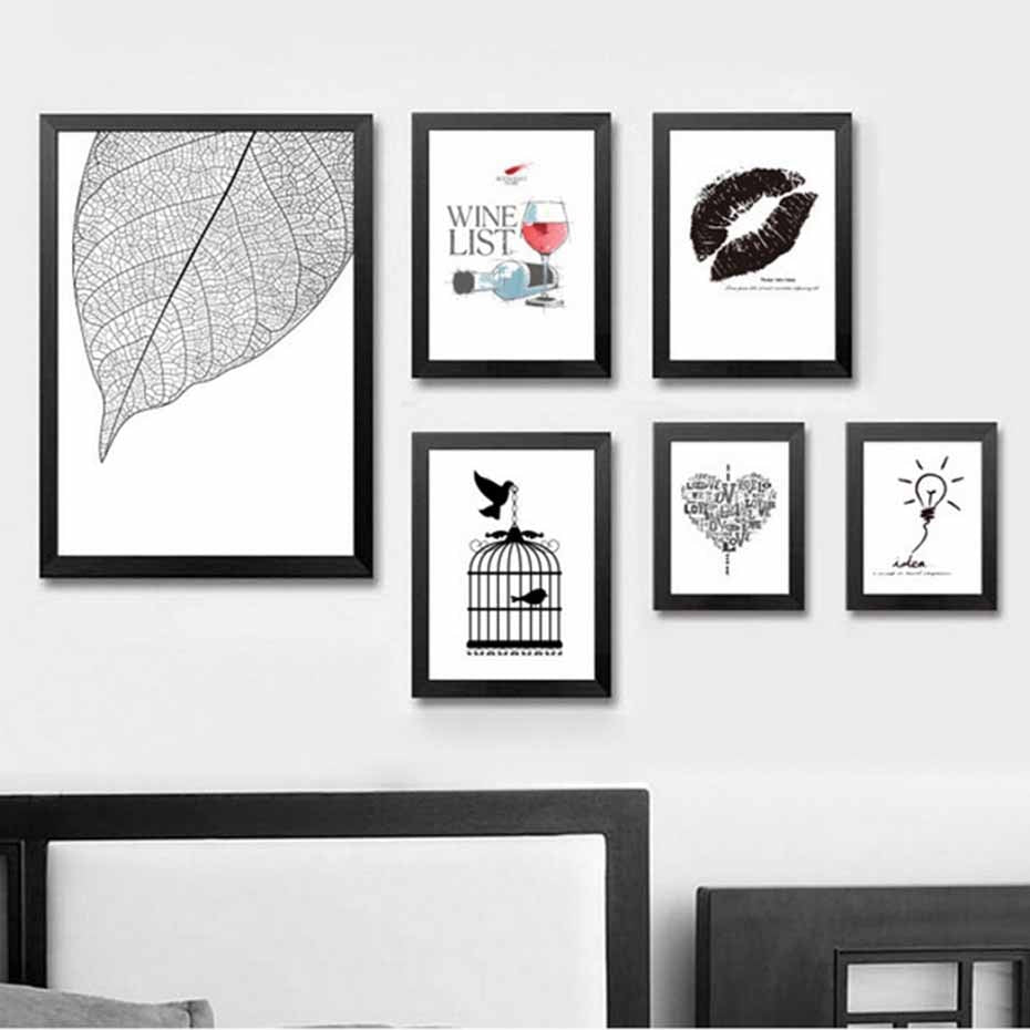 Kjærlighet Hjerte Vin Trykk Kjøkkenplakater - Lerret Veggkunst Maleri
