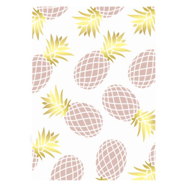 Geometriske blader Ananas - lerret veggkunst maleri