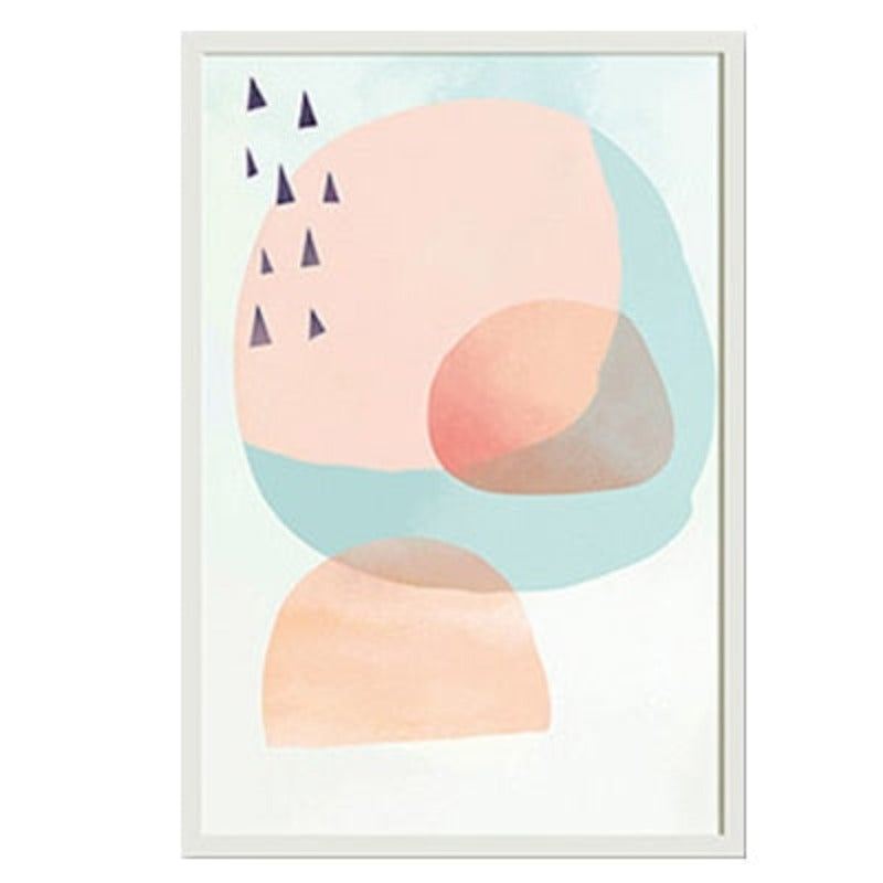 Abstract Akvarell Multi Pink Prinsesse - Lerret Veggkunst Maleri | Skanto