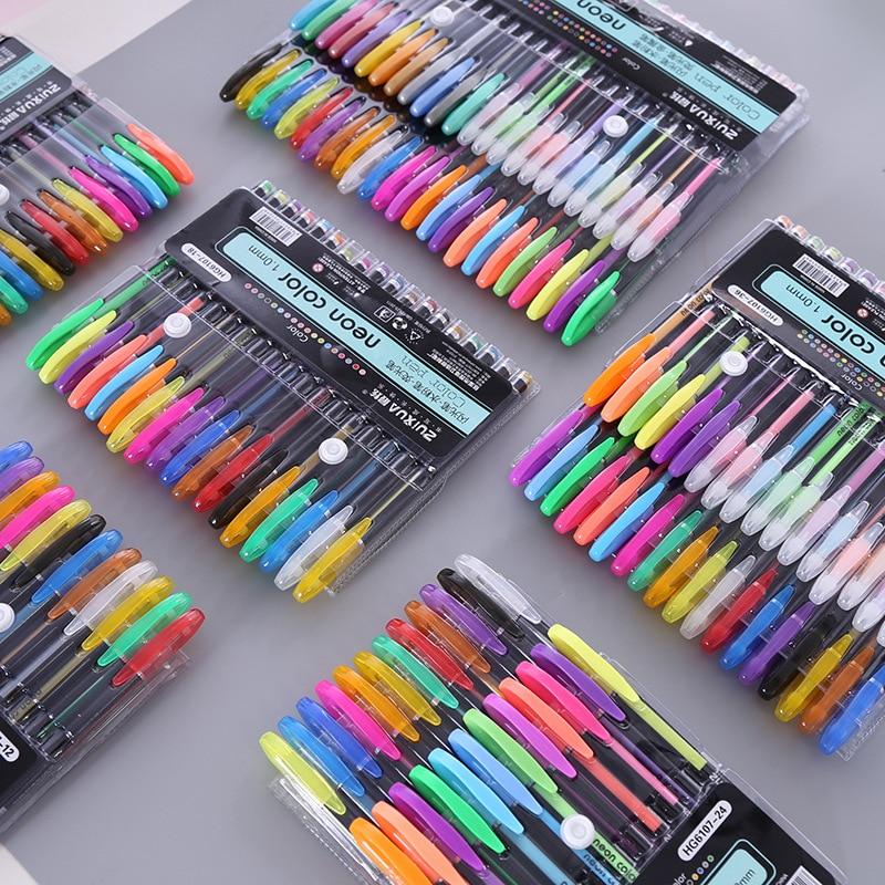 Glitterly - Fargede Glitter Gel Penner | Skanto