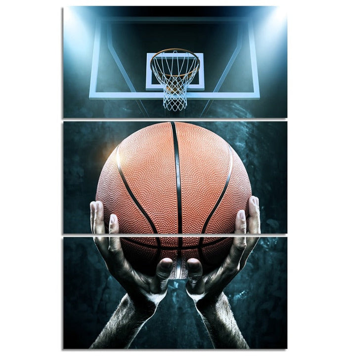 Basketball og Brett - Lerret Veggkunst Maleri | Skanto