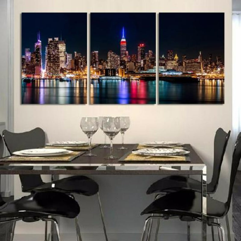 Nattbilde av New York City – Lerretsbilde