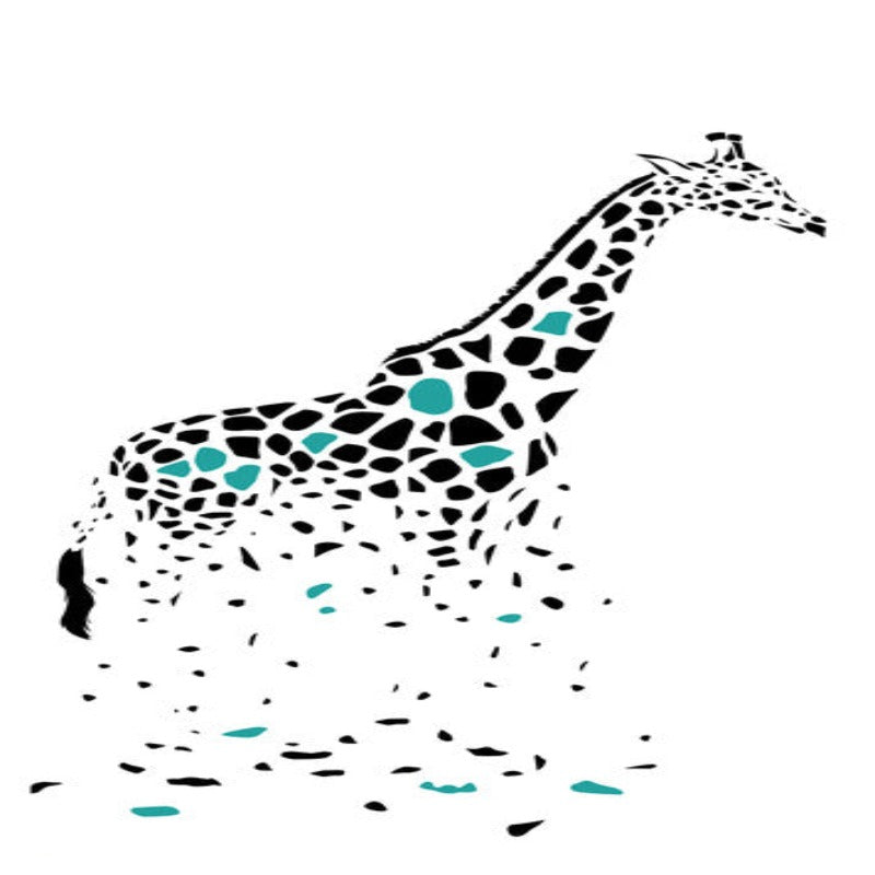 Minimalistiske Dyr Giraff Slips Nordisk Plakat - Lerret Veggkunst Maleri