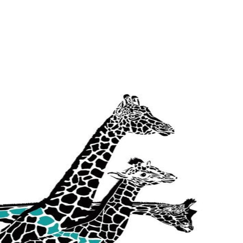 Minimalistiske Dyr Giraff Slips Nordisk Plakat - Lerret Veggkunst Maleri