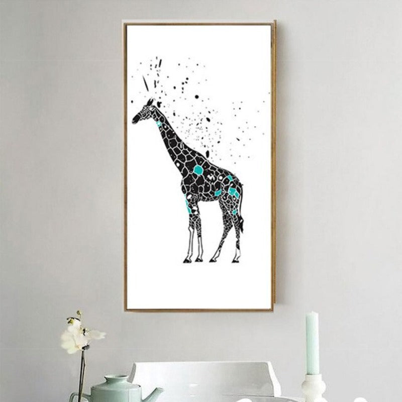 Minimalistiske Dyr Giraff Slips Nordisk Plakat - Lerret Veggkunst Maleri