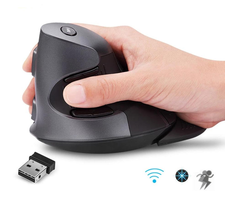 Ergonomisk Vertikal Trådløs 6 Knapper Mus | Skanto