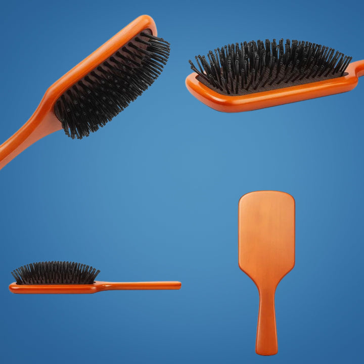 Static Detangling Brush – Frizz Control – Air Cushion Pad – Reduces Breakage – Adds Smooth, Shiny & Healthy-Looking Hair Skanto
