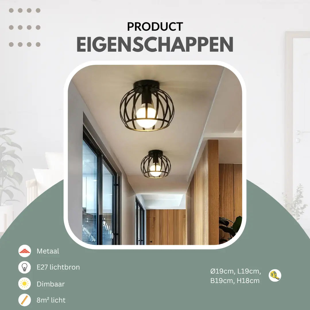 Skanto | Industriell Taklampe Svart