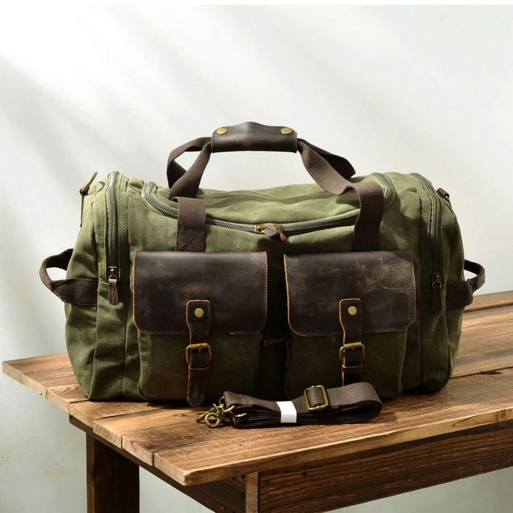 Skanto | Vanguard Voksduker & Lær Reise Duffle – 36,5L