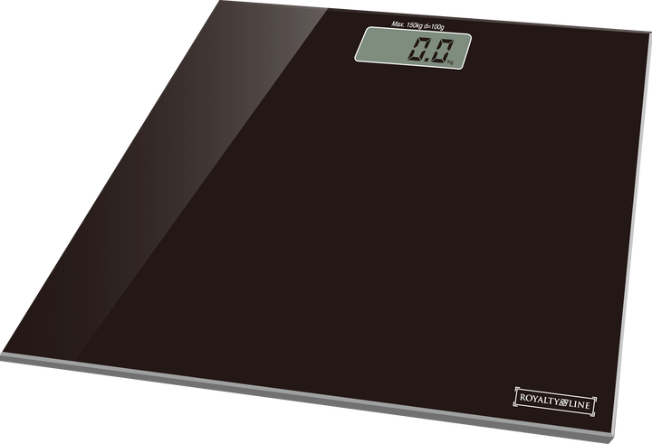 Kroppsskala laget av herdet glass (150 kg) Svart - Elektronisk | Skanto