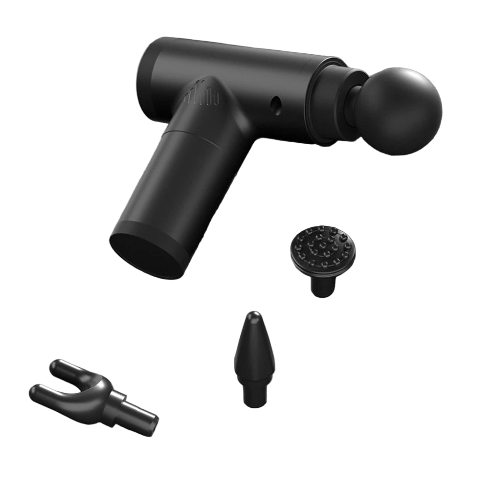 Skanto | PulsePro Mini – Kompakt Fascia Gun med 6 hastighetsnivåer og 4 massasjehoder