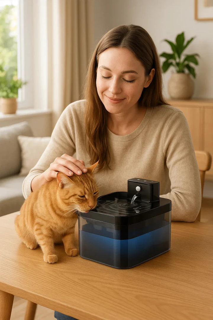Skanto | PUREFLOW Fontene – Smart katt vannfontene med bevegelsessensor og filtrering