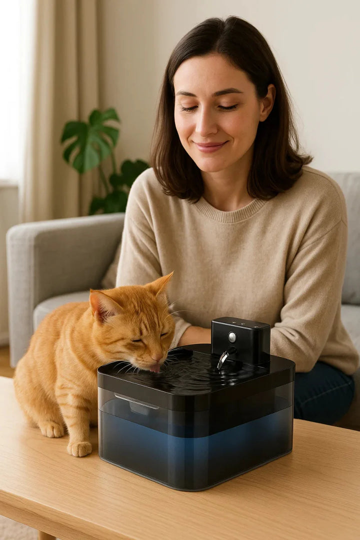 Skanto | PUREFLOW Fontene – Smart katt vannfontene med bevegelsessensor og filtrering