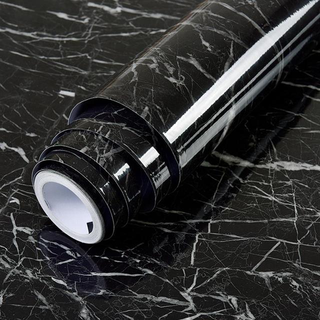 PVC Solid Vinyl Marmor Tapet Vanntett Selvklebende Tapet | Skanto