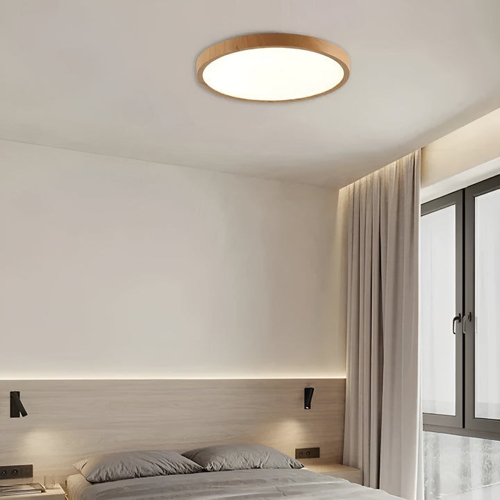 GrainGlow Light - Moderne Ultra-Tyn Tre Taklampe | Skanto