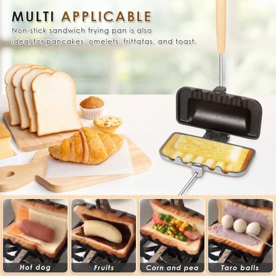 Skanto | Quickgrill Sandwich Maker – Kompakt Non-Stick Sandwichpresse for Hurtige, Sprø Måltider på 3 Minutter