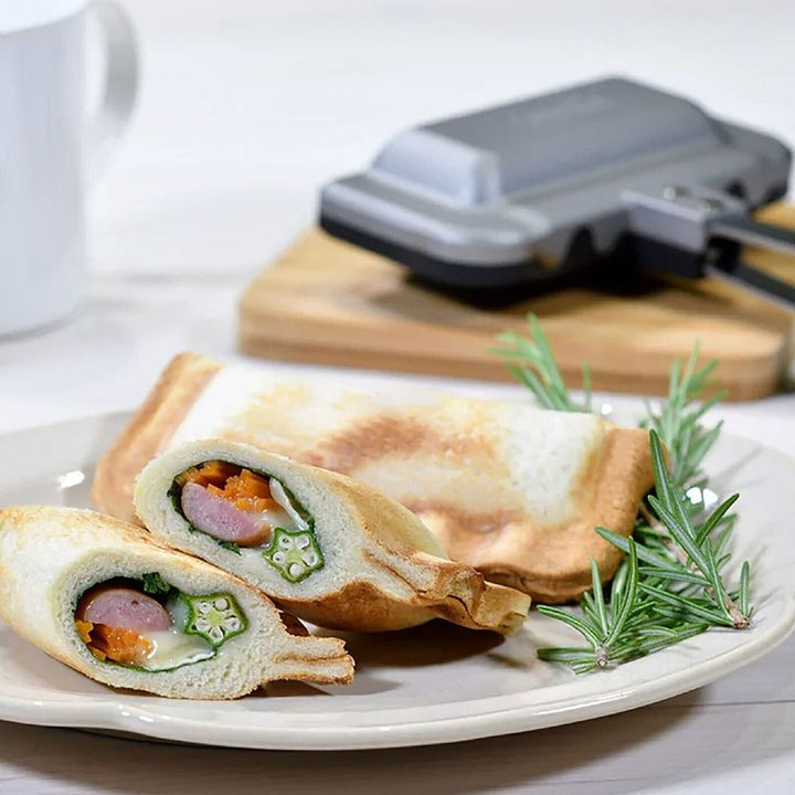 Skanto | Quickgrill Sandwich Maker – Kompakt Non-Stick Sandwichpresse for Hurtige, Sprø Måltider på 3 Minutter
