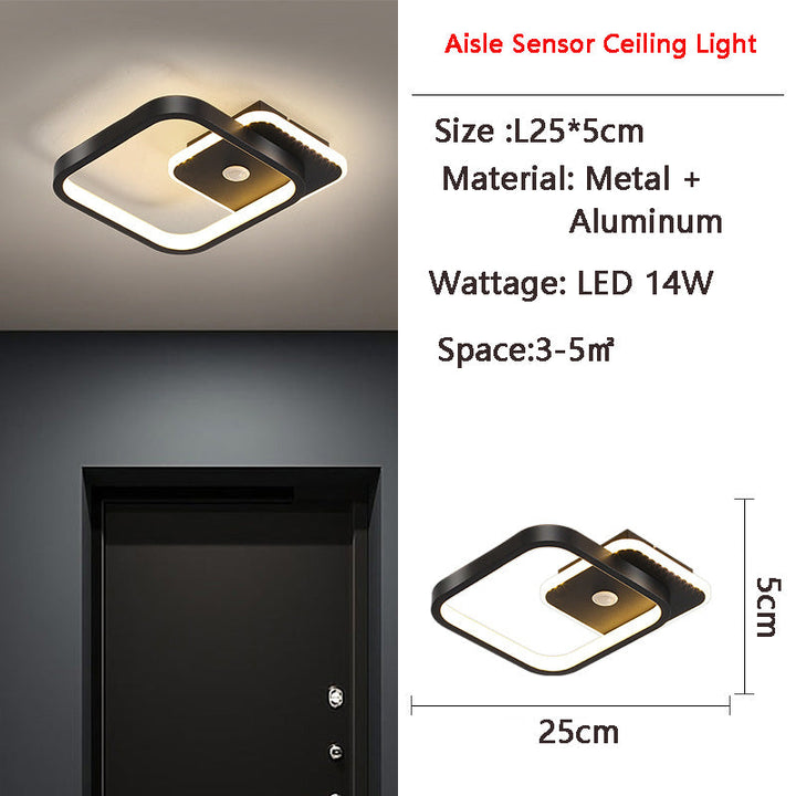Skanto | MotionGlide PIR Bevegelsessensor LED Taklampe | Smart Belysning | Energisparende | Perfekt for Gang & Bad