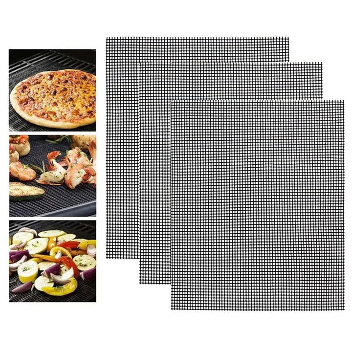 Skanto | Teflon Non-stick BBQ Grill Mesh Mat for gjenbrukbar rengjøring
