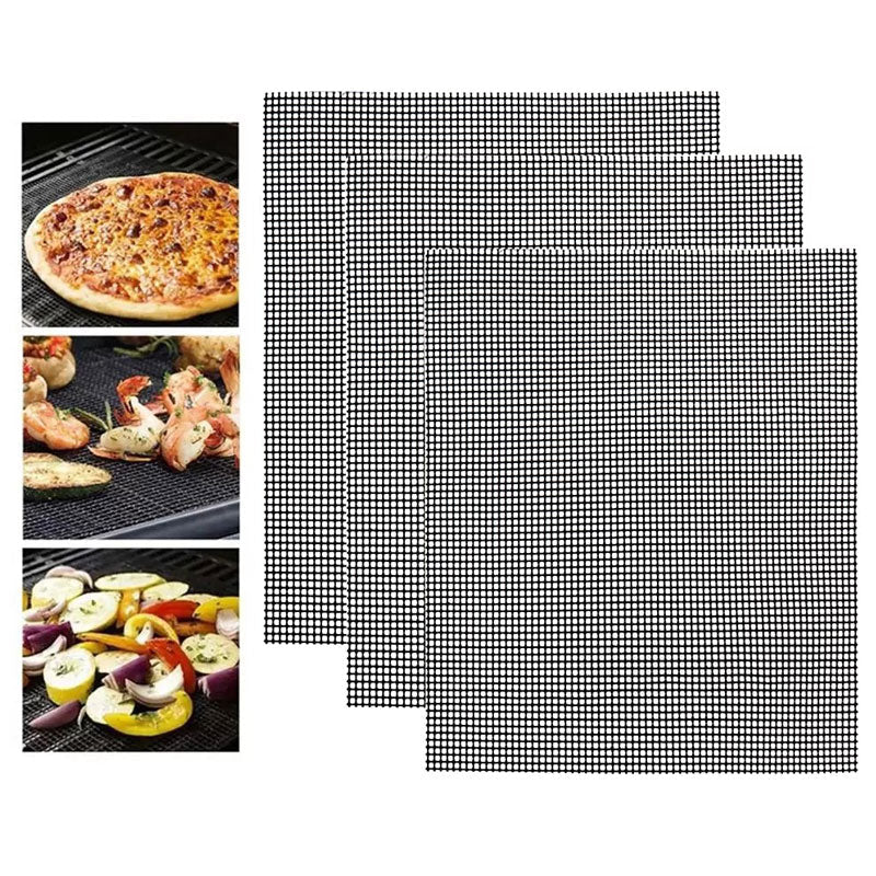 Teflon Non-stick BBQ Grill Mesh Mat for Reusable Cleaning | Skanto