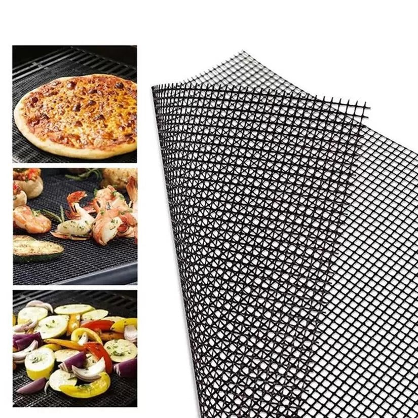 Skanto | Teflon Non-stick BBQ Grill Mesh Mat for gjenbrukbar rengjøring