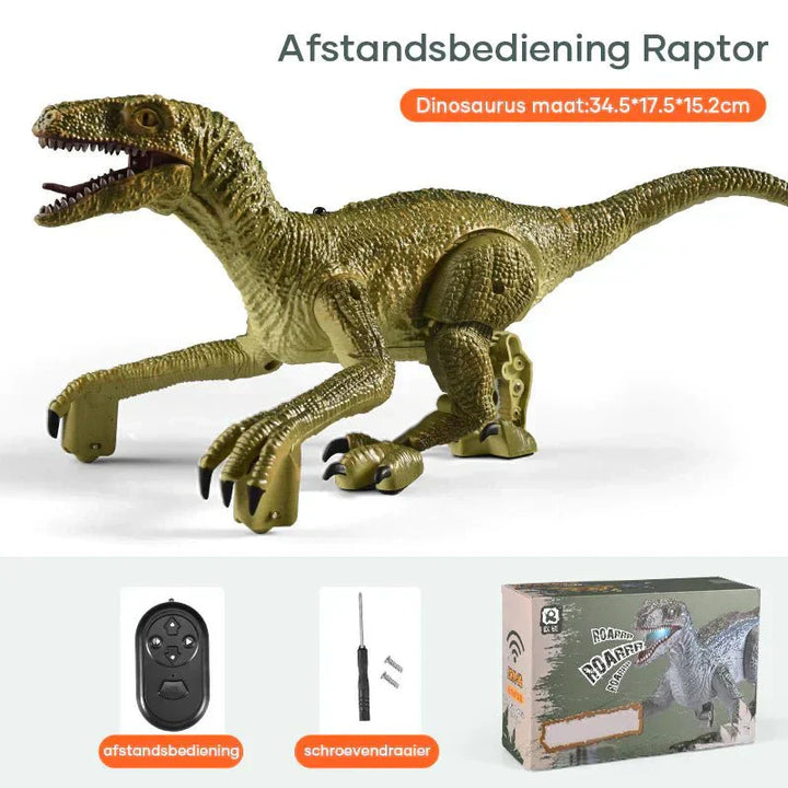 Raptorrush Velociraptor – Ferngesteuertes Dinosaurier-Spielzeug mit Licht, Sound og realistischen Bewegungen