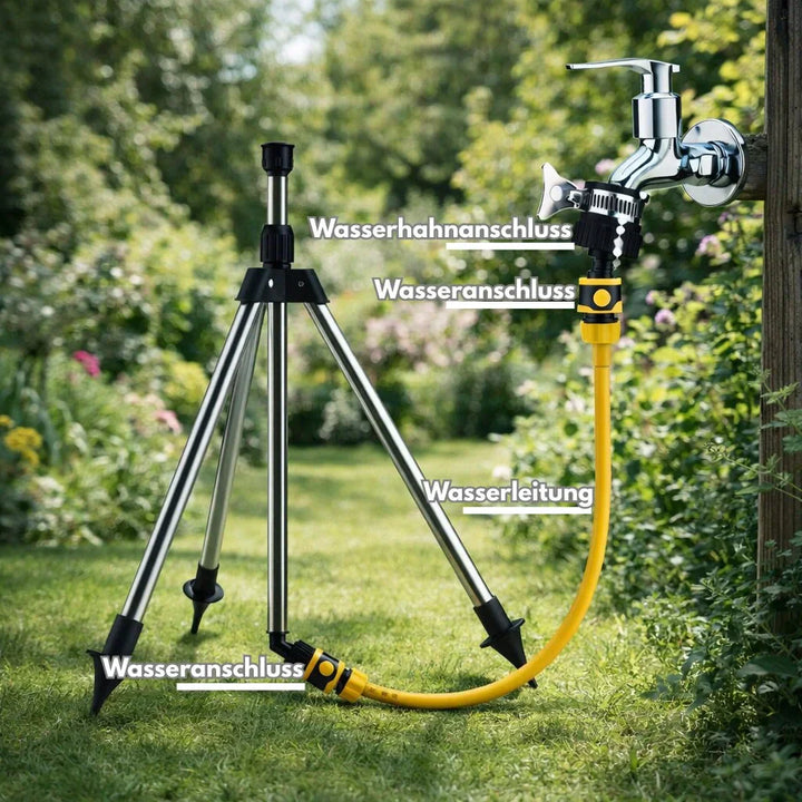 AquaStraal Hagevanning Med Stativ 360 Grader | Skanto
