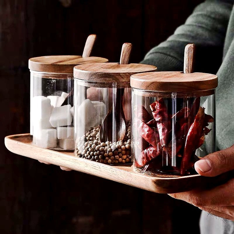 Skanto | Moderne sett med glassbeholdere med et naturlig design og praktisk anvendelse