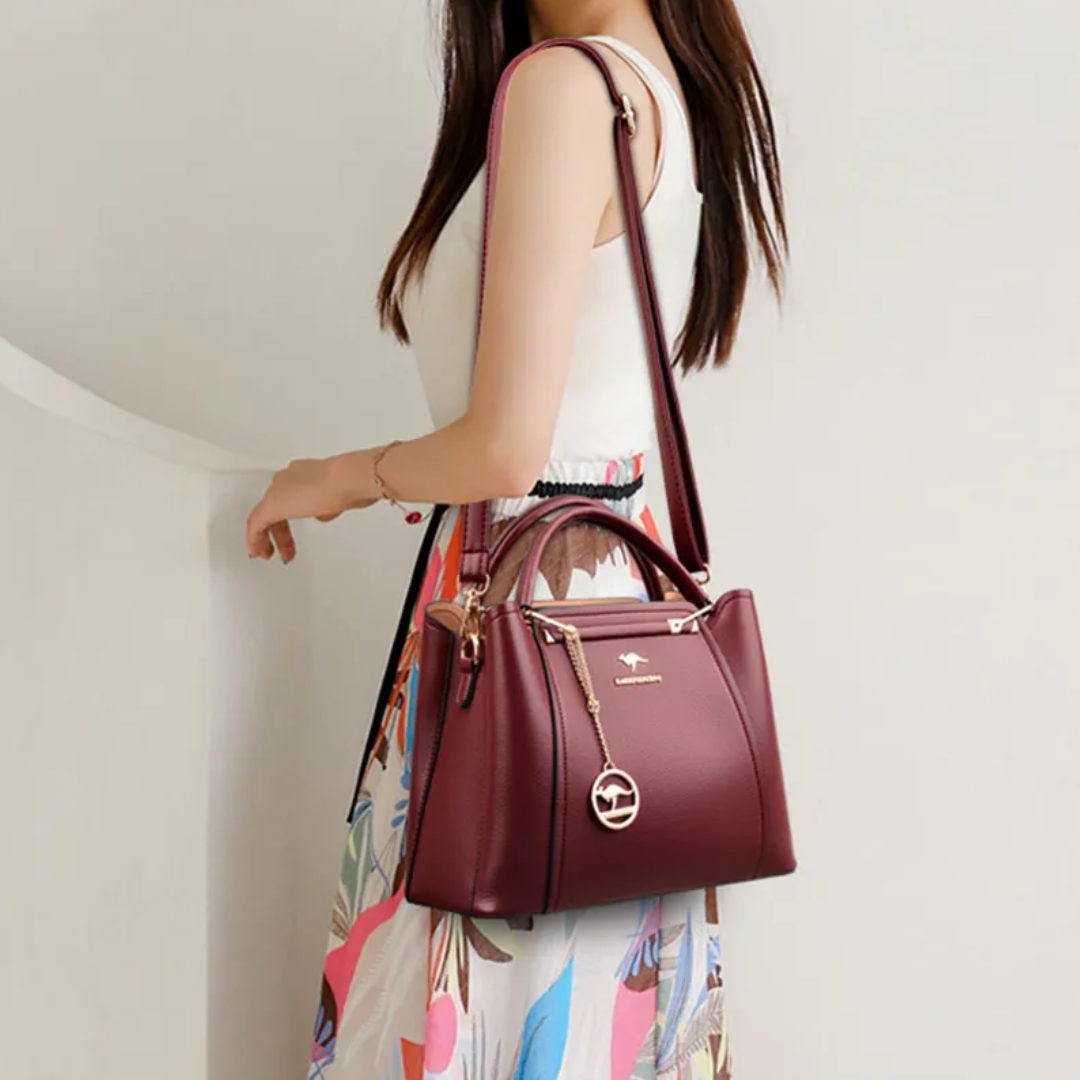 Skanto | Vivian Luksuriøs Skulderveske – Elegant PU Skinn Håndveske med Crossbody Stropp