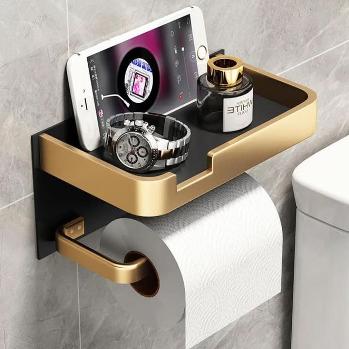 Skanto | Moderne Veggmontert Toalettpapirholder – Metallfinish