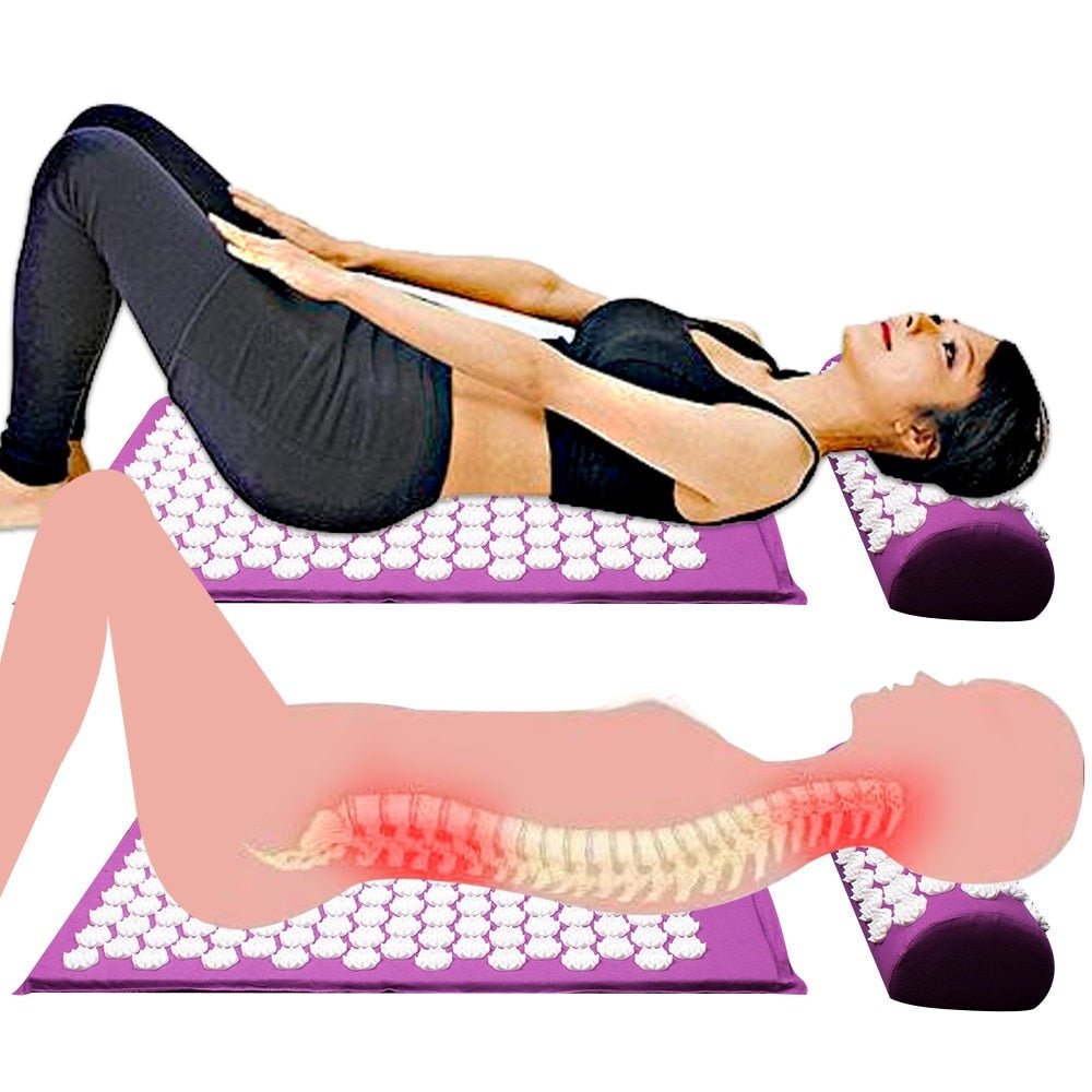 Skanto | RELAXPRESS – Akupressur Yoga Matta og Pute Sett for Optimal Avslapning og Smertelindring