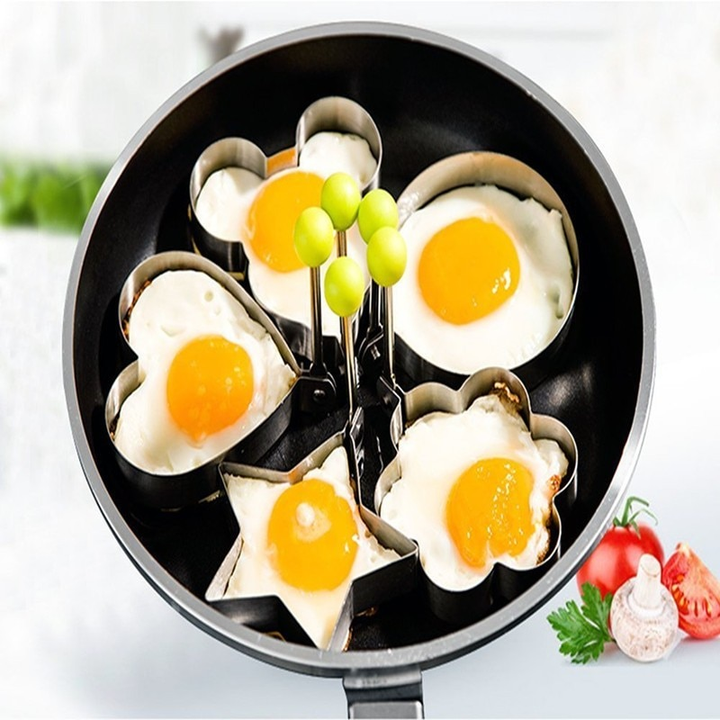5stk/set Rustfritt stål Stekt Egg Mold Pannekake Ringer | Skanto