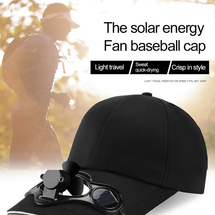 Solar Fan Sommer Utendørs Baseball Caps | Skanto