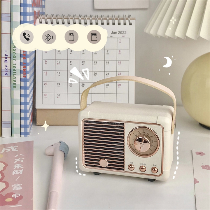 Skanto | Mini Retro Radio Bluetooth Høyttaler
